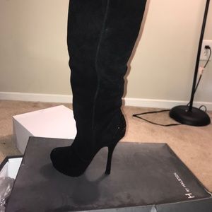 H by Halston Thigh High suede boots